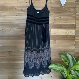 Ann Taylor the Loft Black strappy v-neck dress